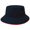 Navy Red Sandwich Brim Bucket Hats